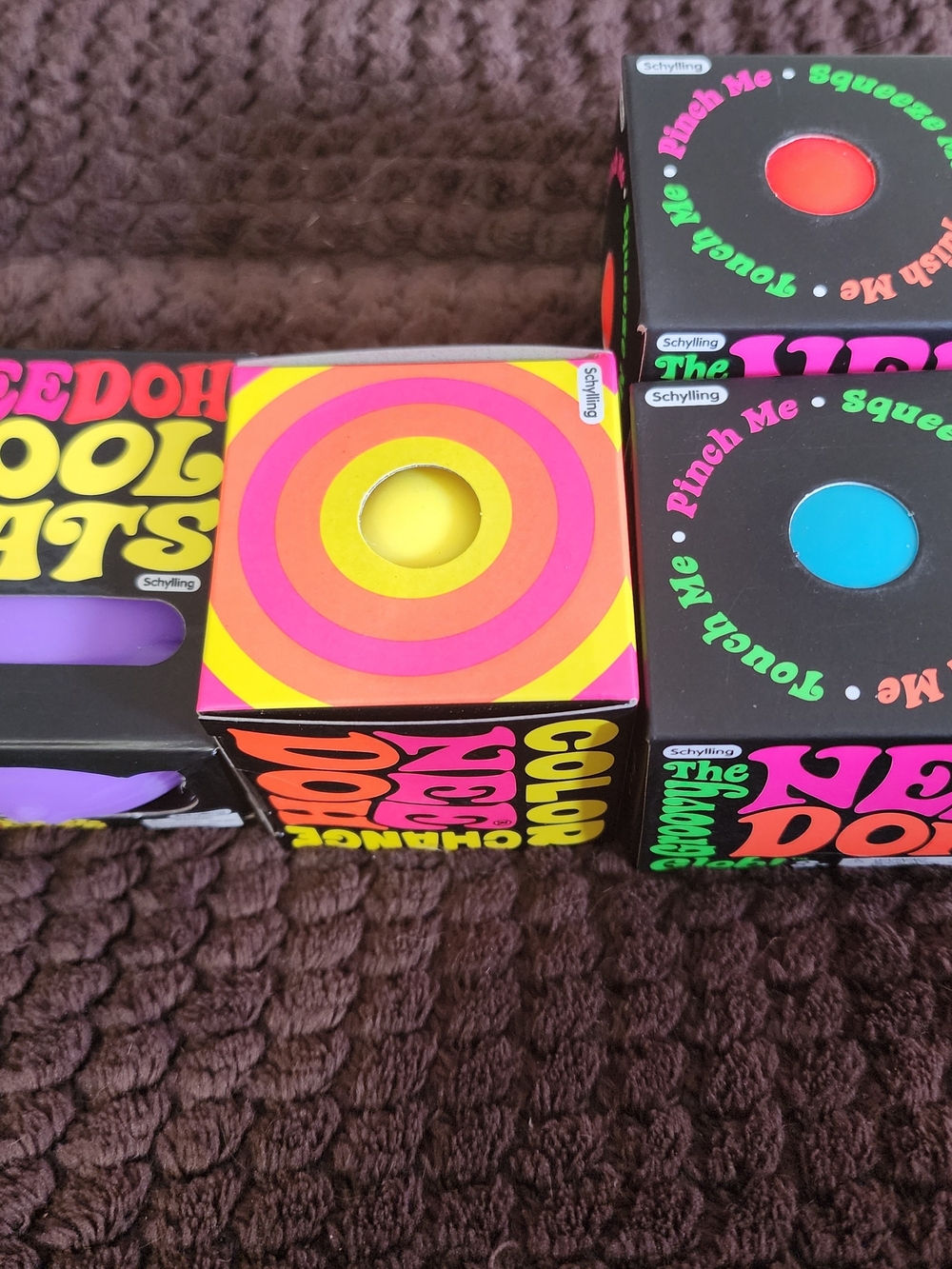Nee Doh 1 Color Change, 2 Groovy Glob, 1 Cool Cats. Brand New Never Opened